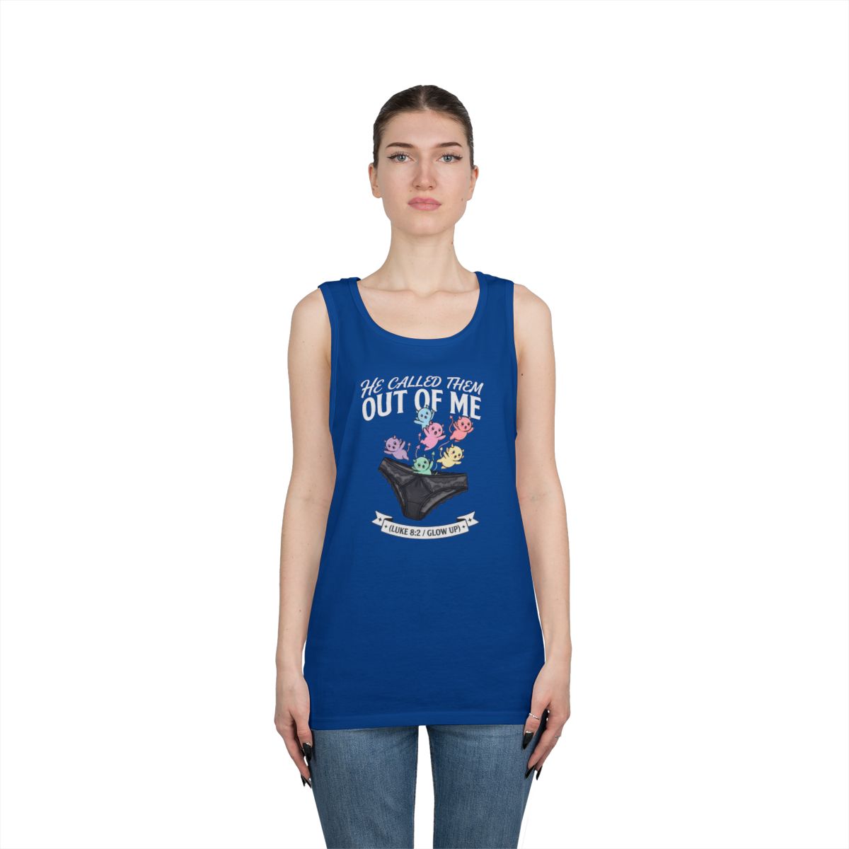 Color: Royal | Good Book Series He Called Them Out Of Me Tank Top