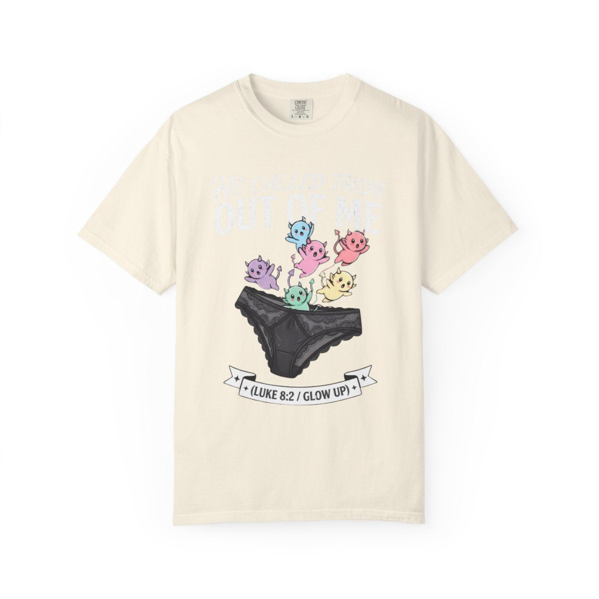 Color: Ivory | Good Book Series He Called Them Out Of Me Unisex Garment-Dyed Tee