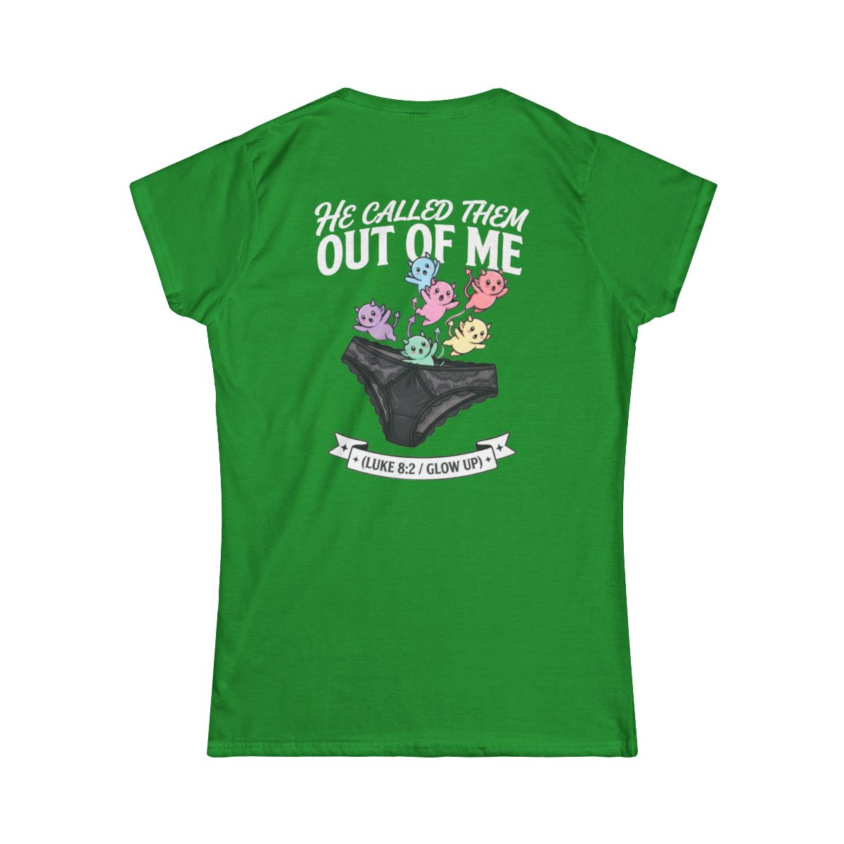 Color: Irish Green | Good Book Series He Called Them Out Of Me Women's Tee