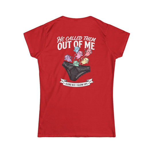 Color: Red | Good Book Series He Called Them Out Of Me Women's Tee