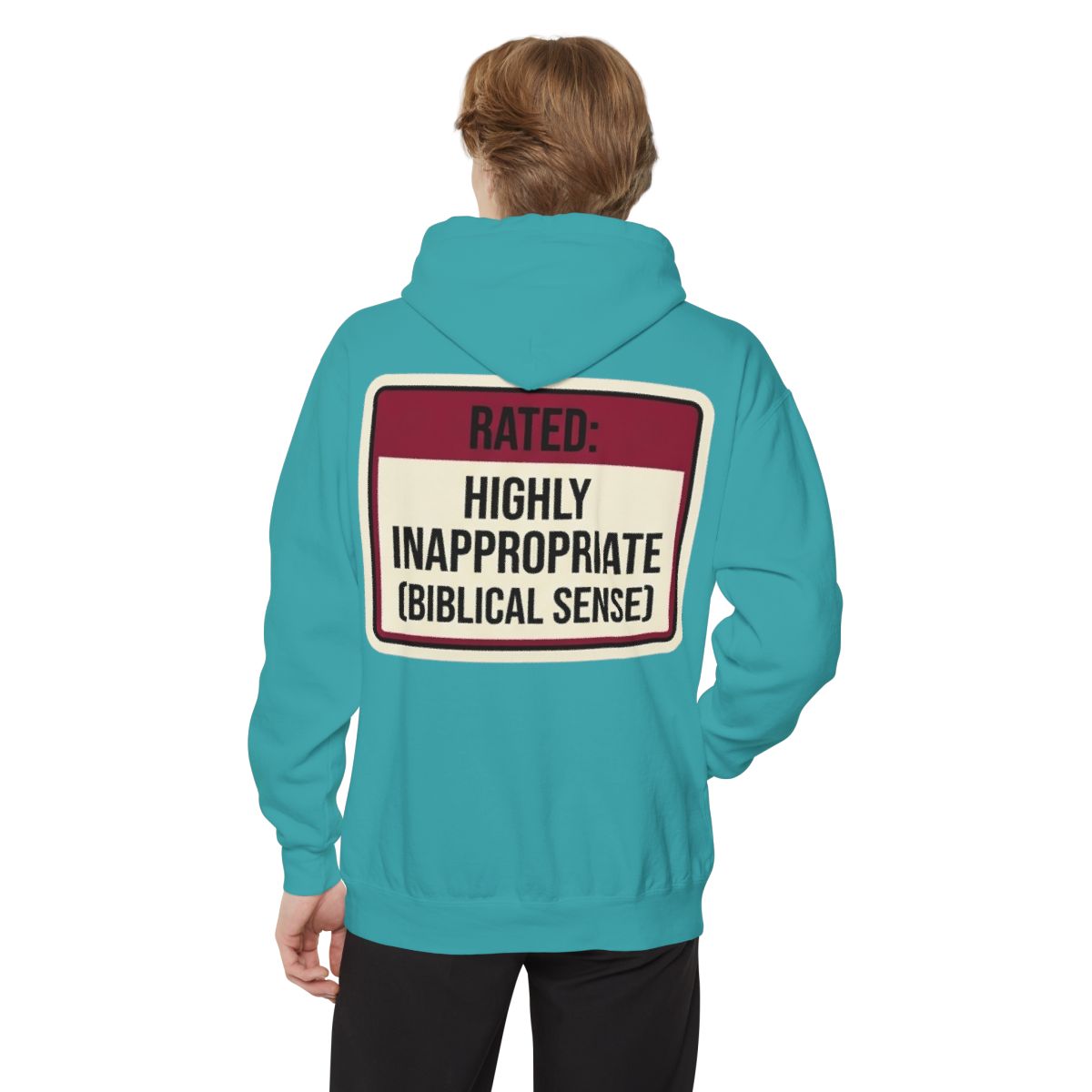 Color: Seafoam | Good Book Series Highly Inappropriate Garment-Dyed Hoodie