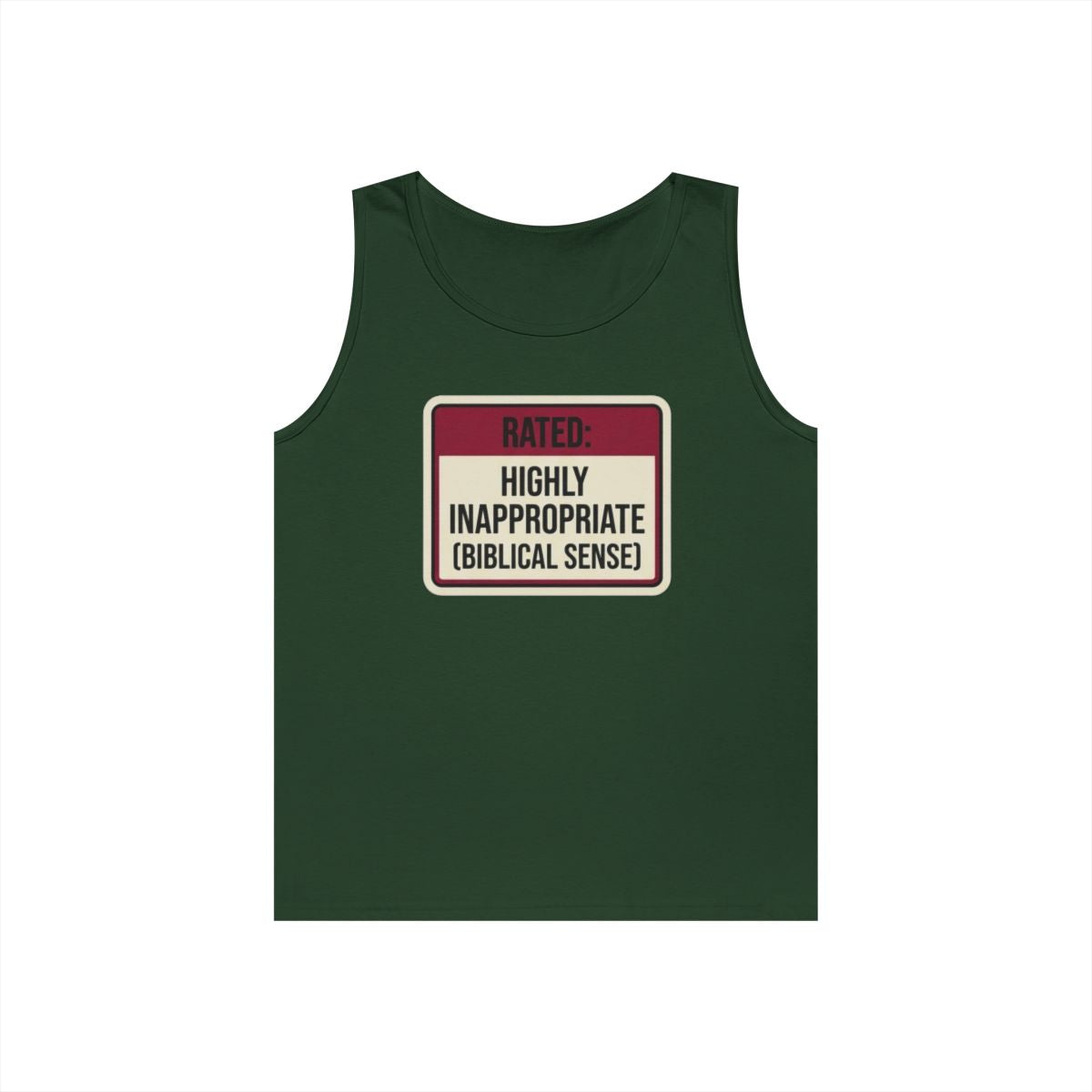 Color: Forest Green | Good Book Series Highly Inappropriate Tank Top