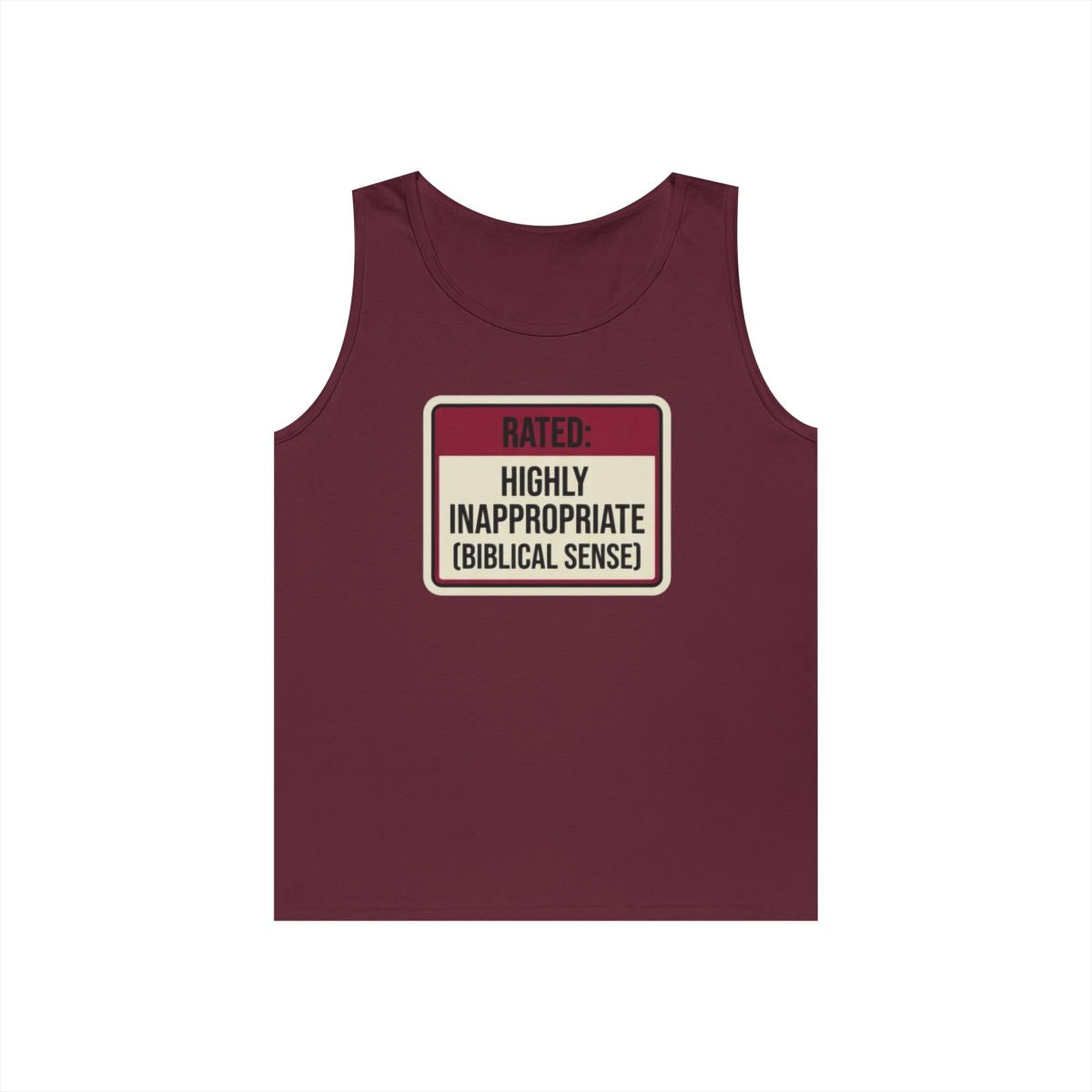 Color: Maroon | Good Book Series Highly Inappropriate Tank Top