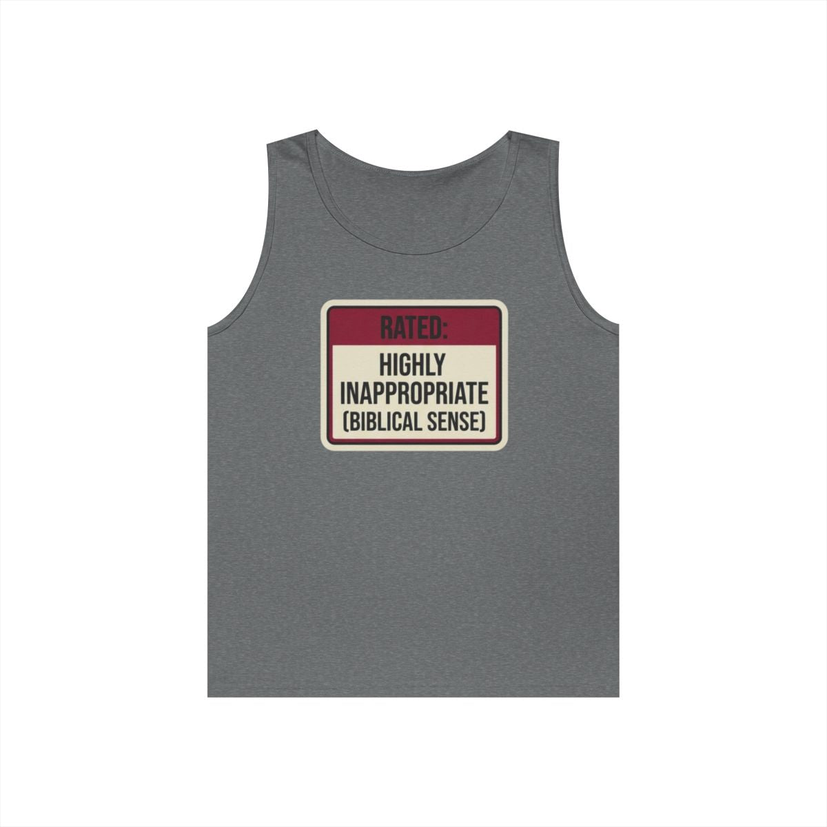 Color: Graphite Heather | Good Book Series Highly Inappropriate Tank Top