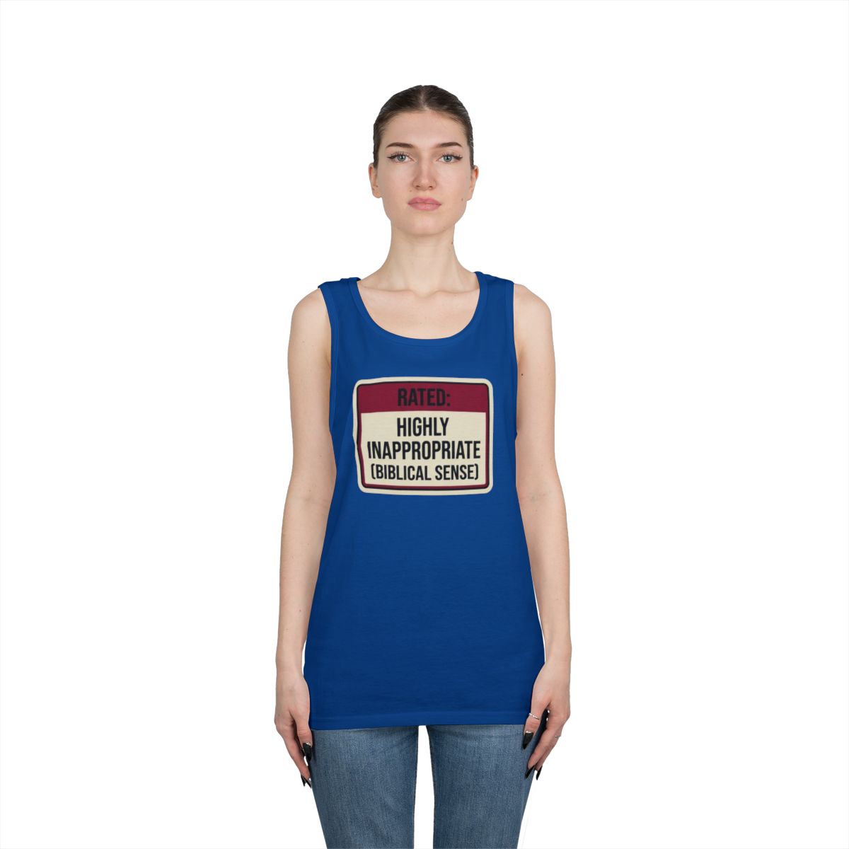 Color: Royal | Good Book Series Highly Inappropriate Tank Top