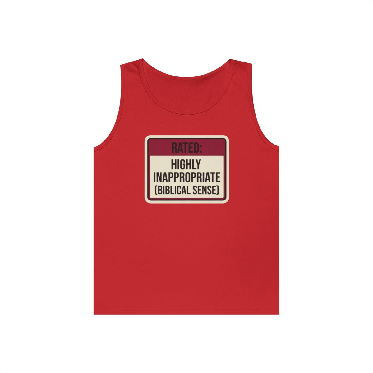 Color: Red | Good Book Series Highly Inappropriate Tank Top