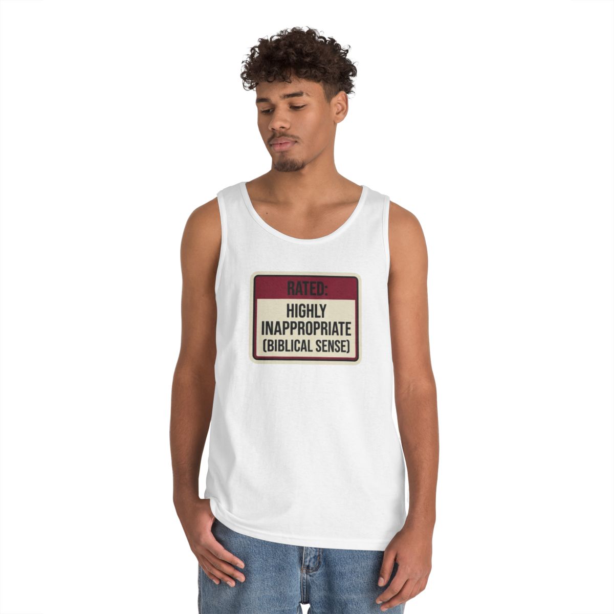 Color: White | Good Book Series Highly Inappropriate Tank Top