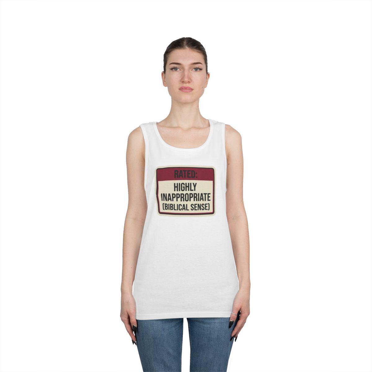 Color: White | Good Book Series Highly Inappropriate Tank Top