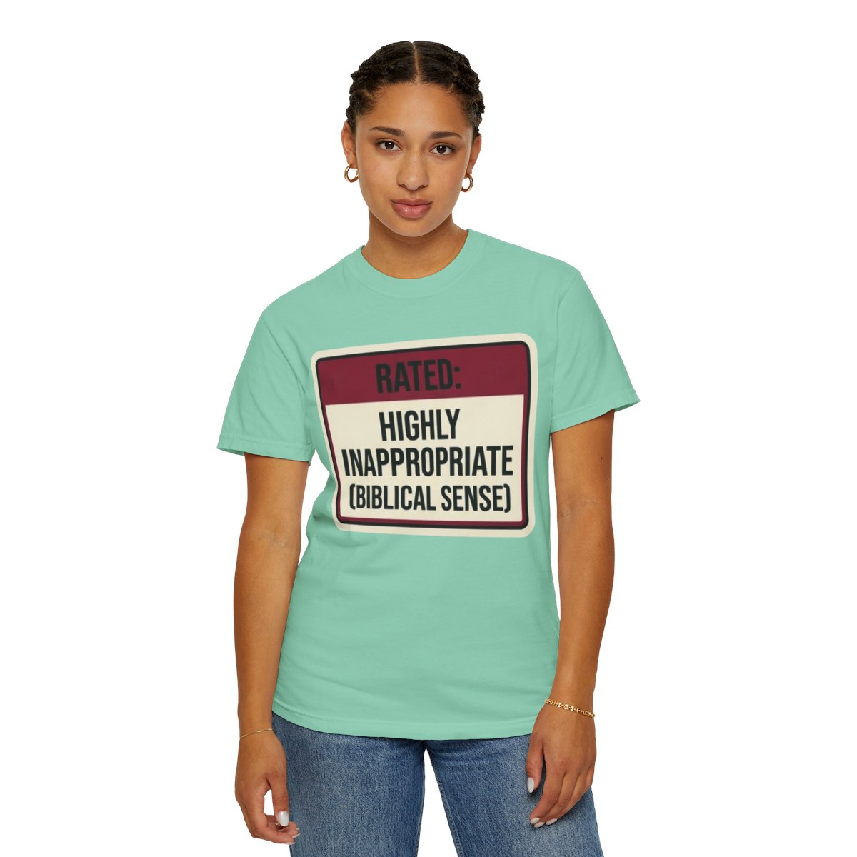Color: Island Reef | Good Book Series Highly Inappropriate Unisex Garment-Dyed Tee