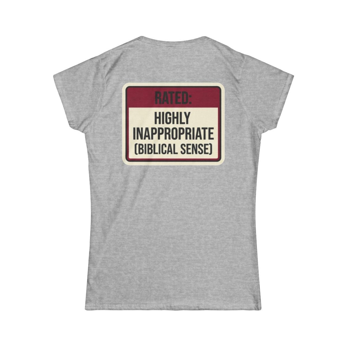 Color: Sport Grey | Good Book Series Highly Inappropriate Women's Tee
