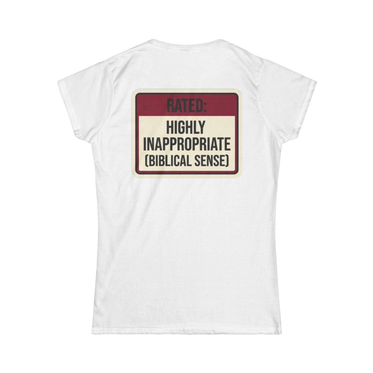 Color: White | Good Book Series Highly Inappropriate Women's Tee