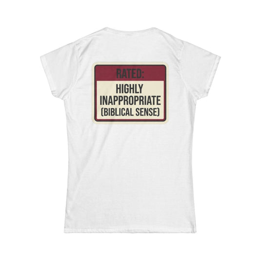 Color: White | Good Book Series Highly Inappropriate Women's Tee