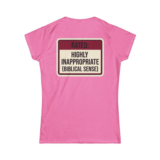 Color: Azalea | Good Book Series Highly Inappropriate Women's Tee
