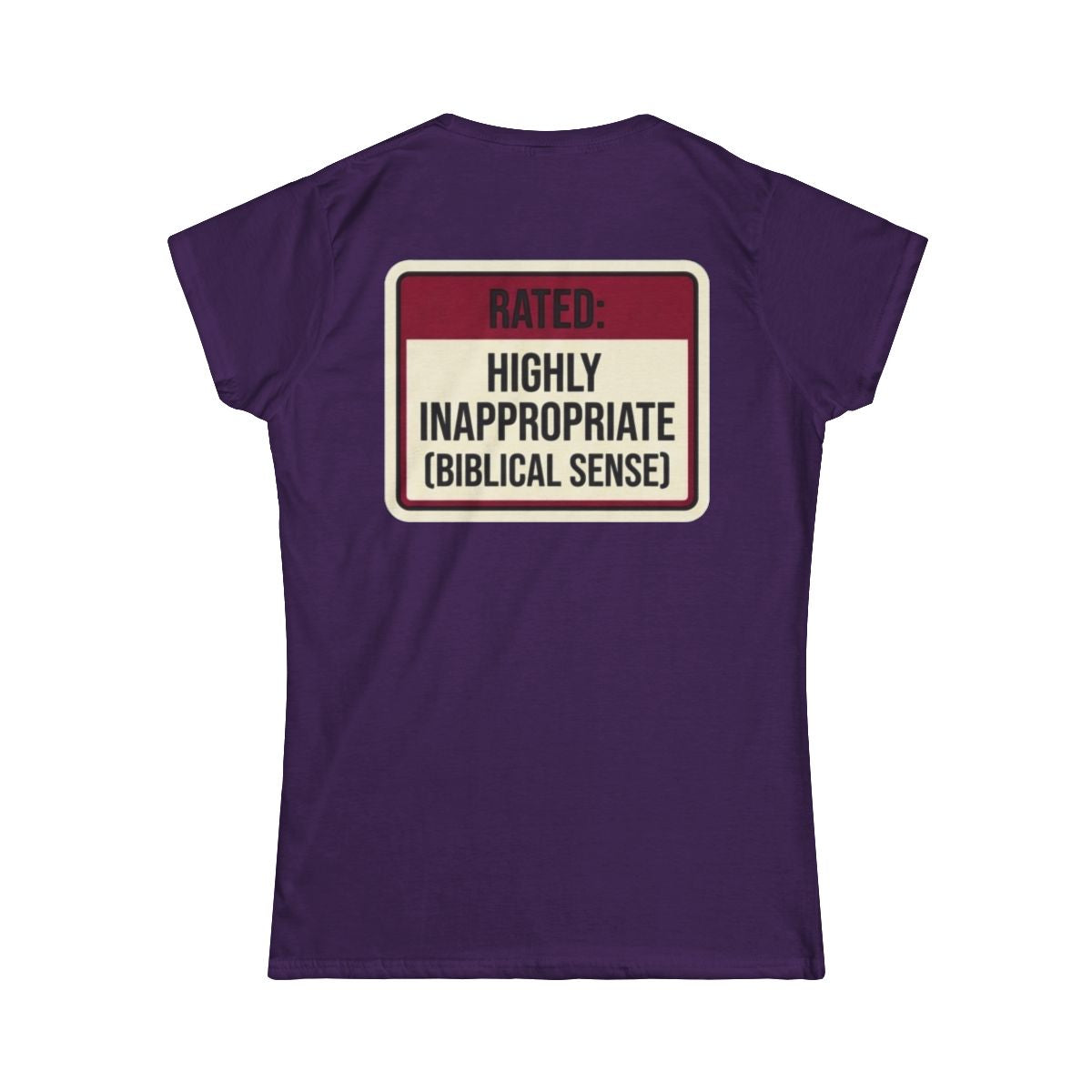 Color: Purple | Good Book Series Highly Inappropriate Women's Tee
