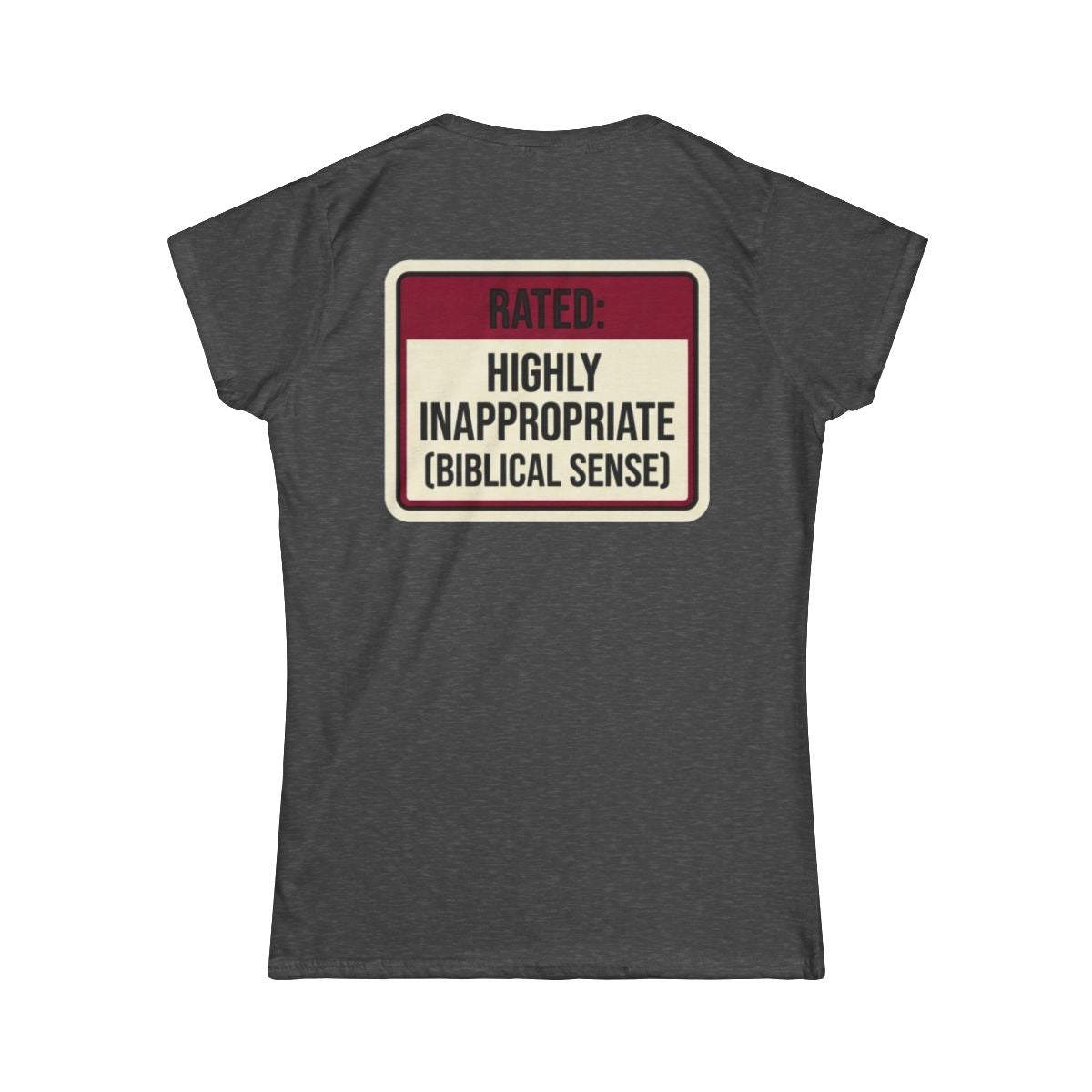 Color: Dark Heather | Good Book Series Highly Inappropriate Women's Tee