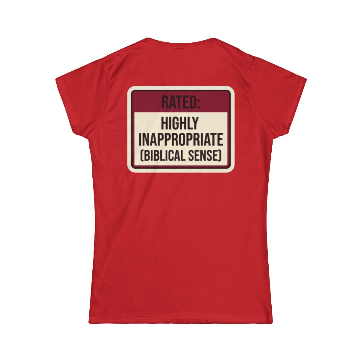 Color: Red | Good Book Series Highly Inappropriate Women's Tee