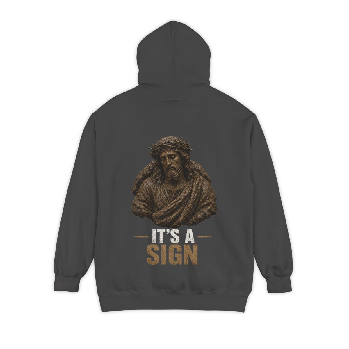 Color: Pepper | Good Book Series It's a Sign Garment-Dyed Hoodie
