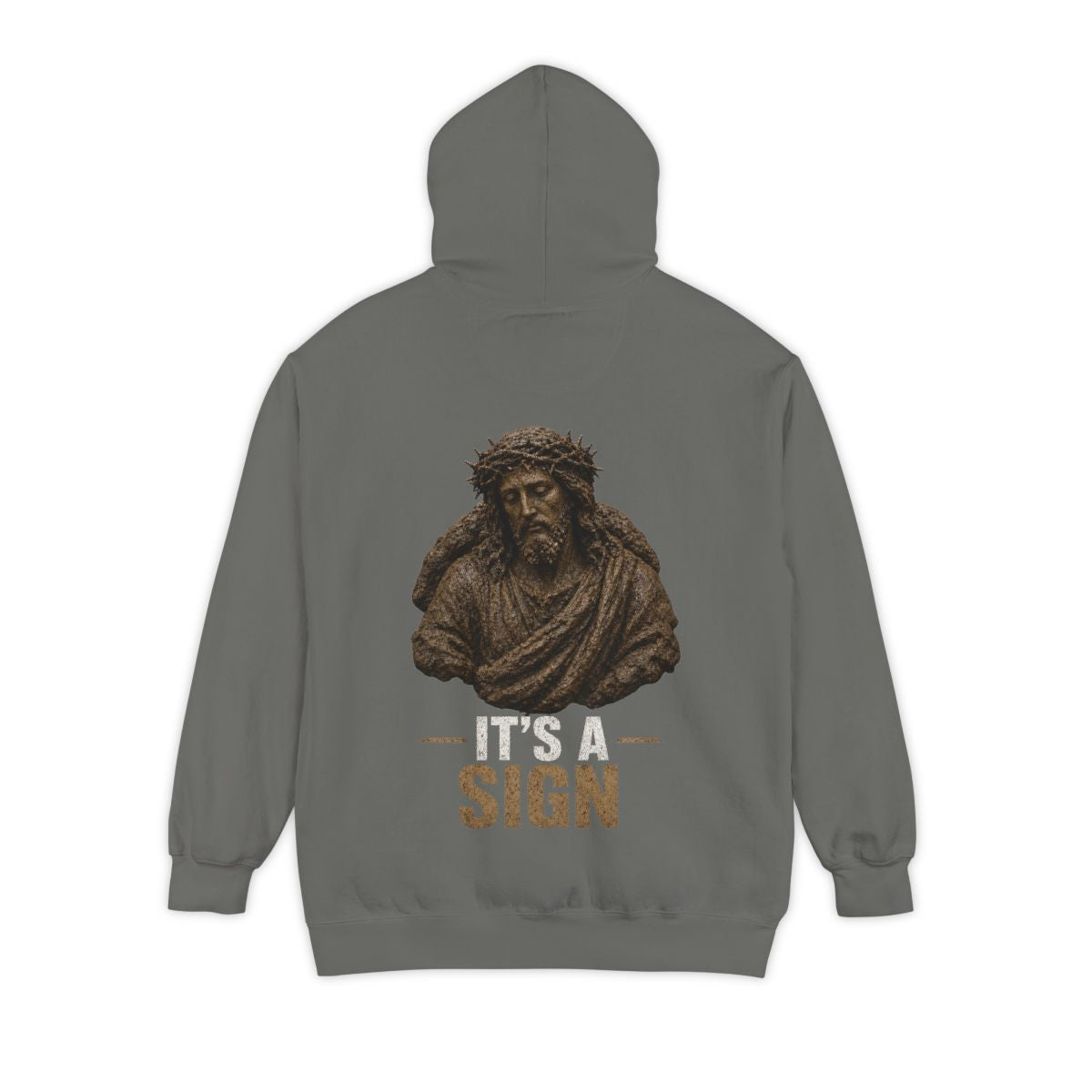 Color: Grey | Good Book Series It's a Sign Garment-Dyed Hoodie
