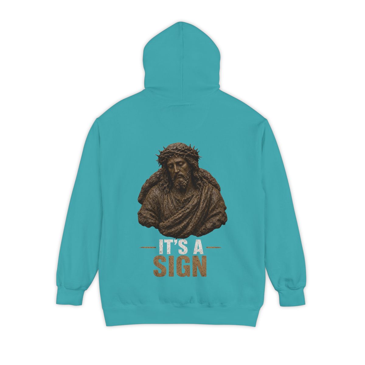 Color: Seafoam | Good Book Series It's a Sign Garment-Dyed Hoodie