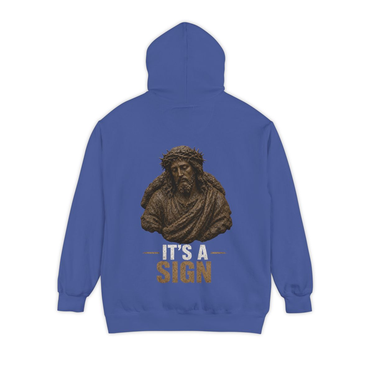 Color: Flo Blue | Good Book Series It's a Sign Garment-Dyed Hoodie