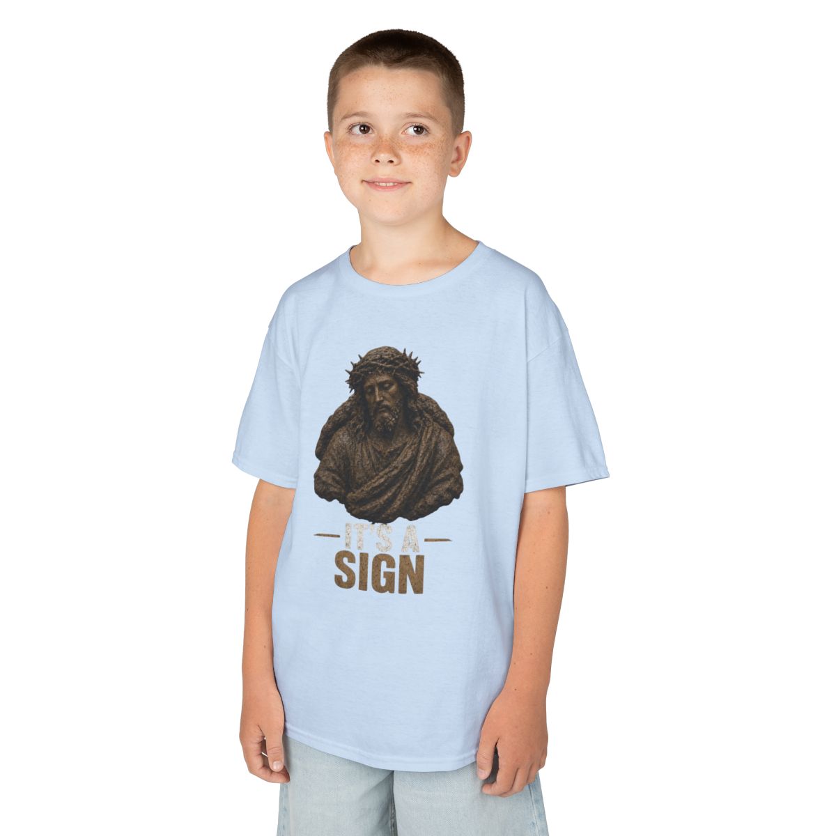 Color: Light Blue | Good Book Series It's a Sign Kids Tee