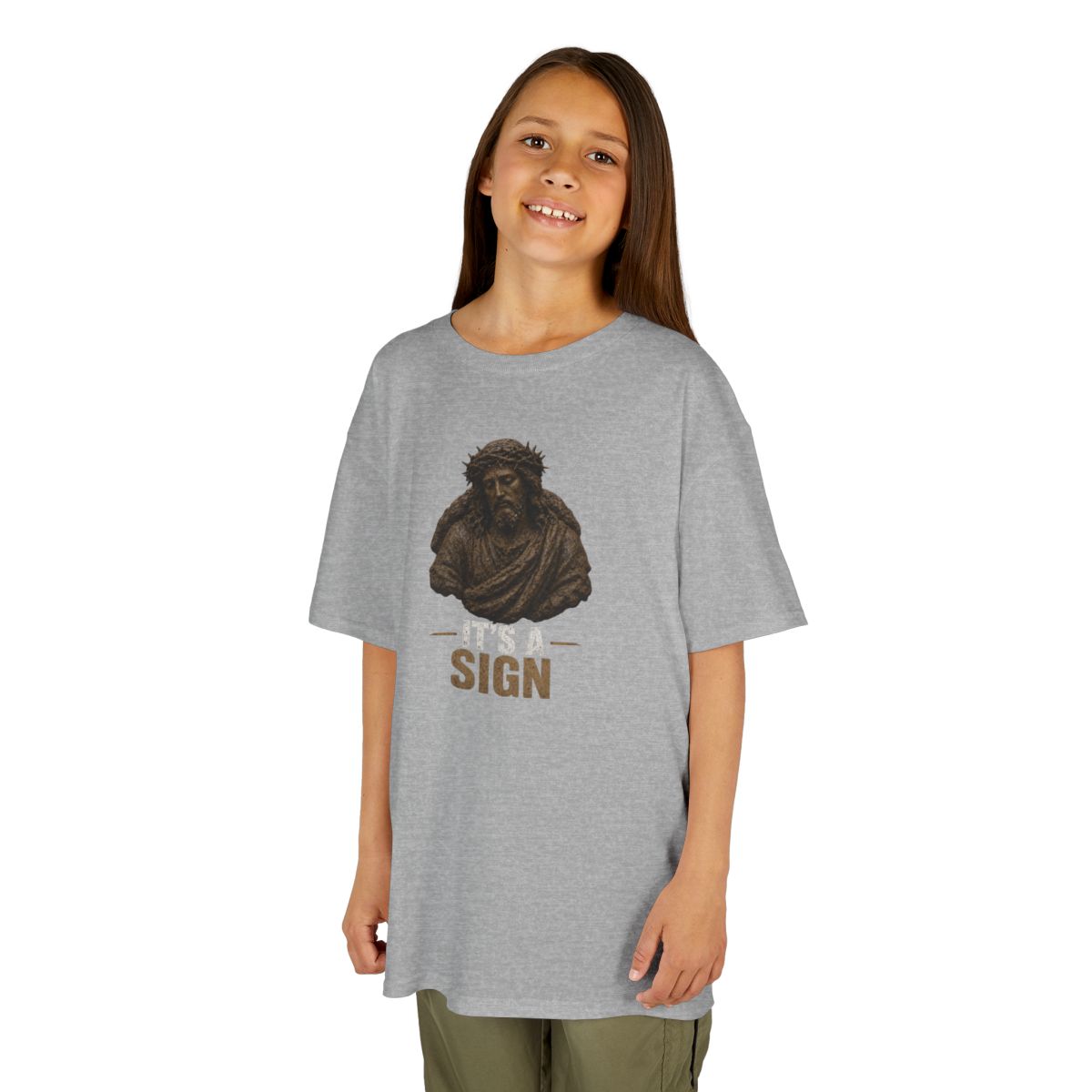 Color: Sport Grey | Good Book Series It's a Sign Kids Tee
