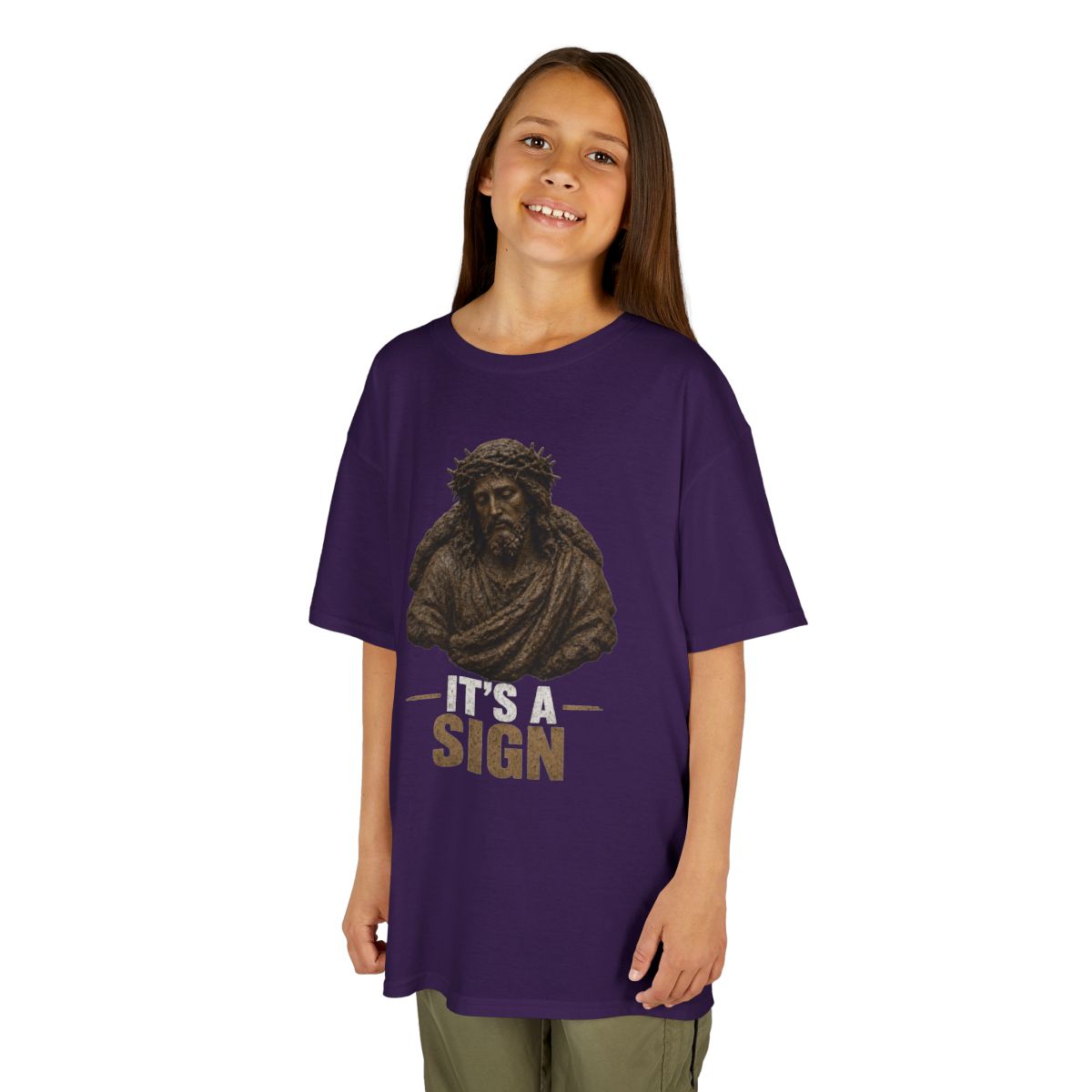 Color: Purple | Good Book Series It's a Sign Kids Tee