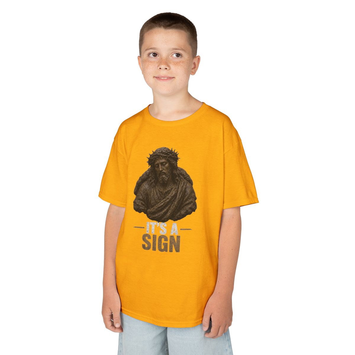 Color: Gold | Good Book Series It's a Sign Kids Tee