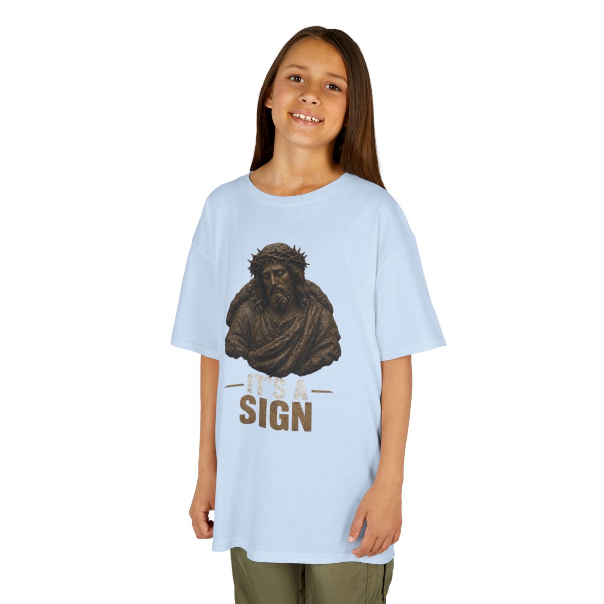 Color: Light Blue | Good Book Series It's a Sign Kids Tee