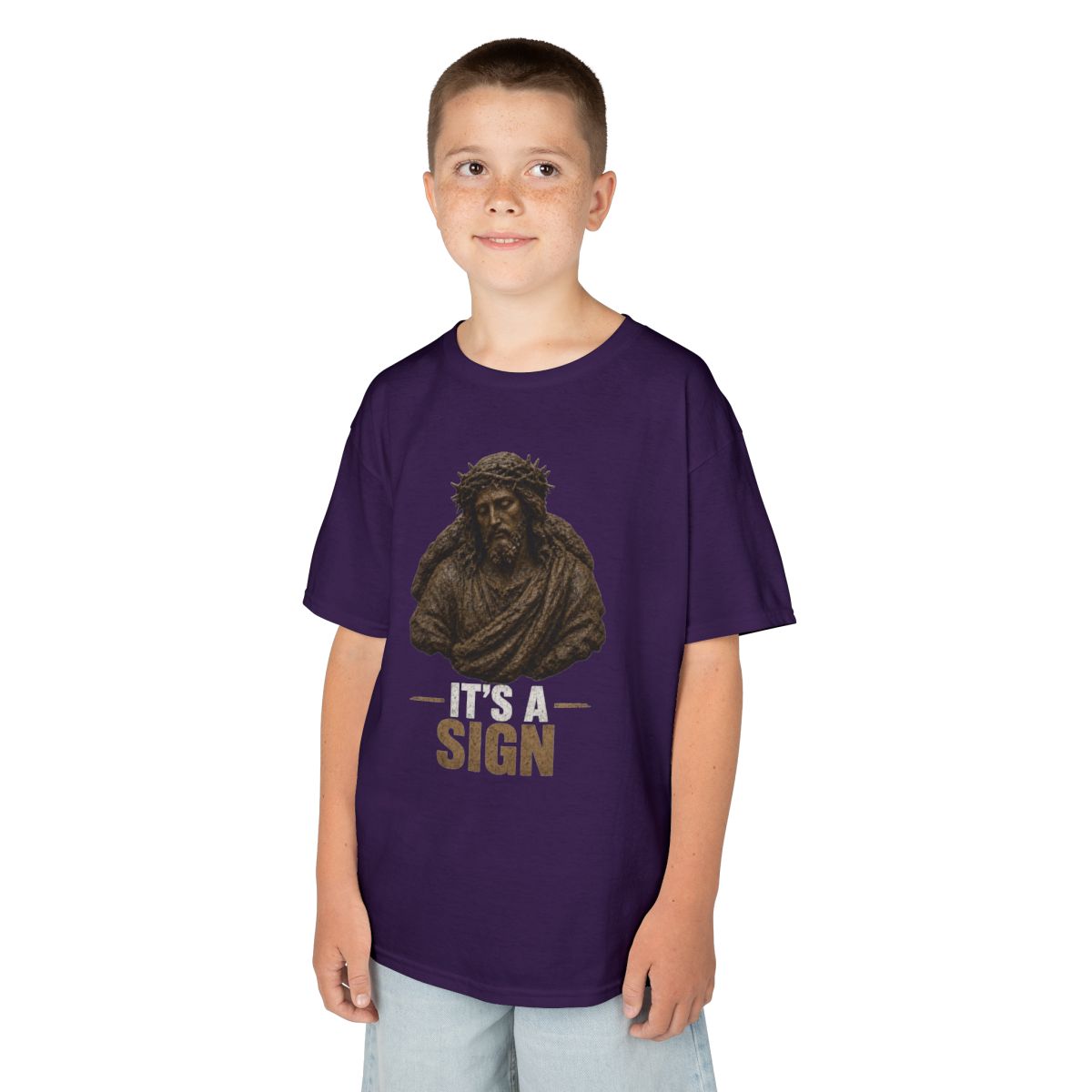 Color: Purple | Good Book Series It's a Sign Kids Tee