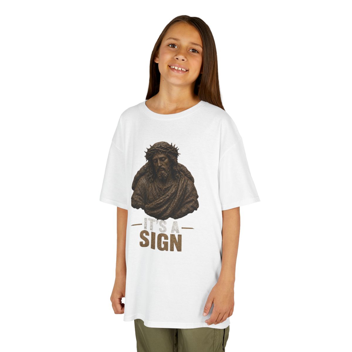 Color: White | Good Book Series It's a Sign Kids Tee