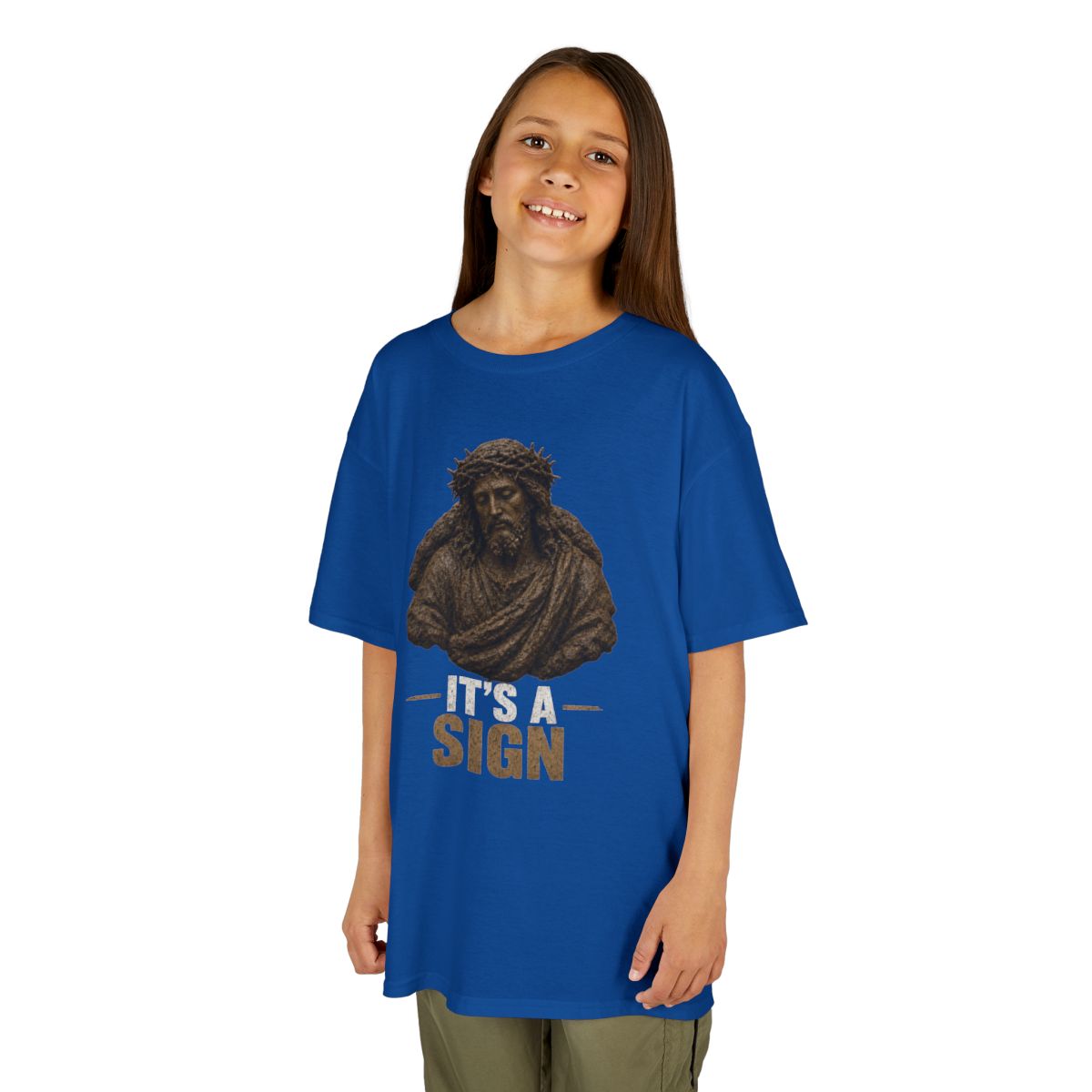 Color: Royal | Good Book Series It's a Sign Kids Tee