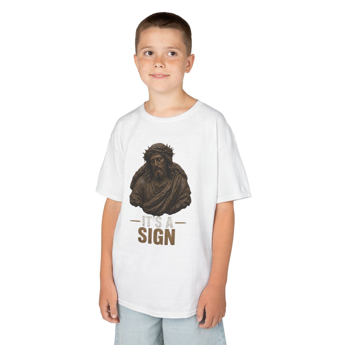 Color: White | Good Book Series It's a Sign Kids Tee