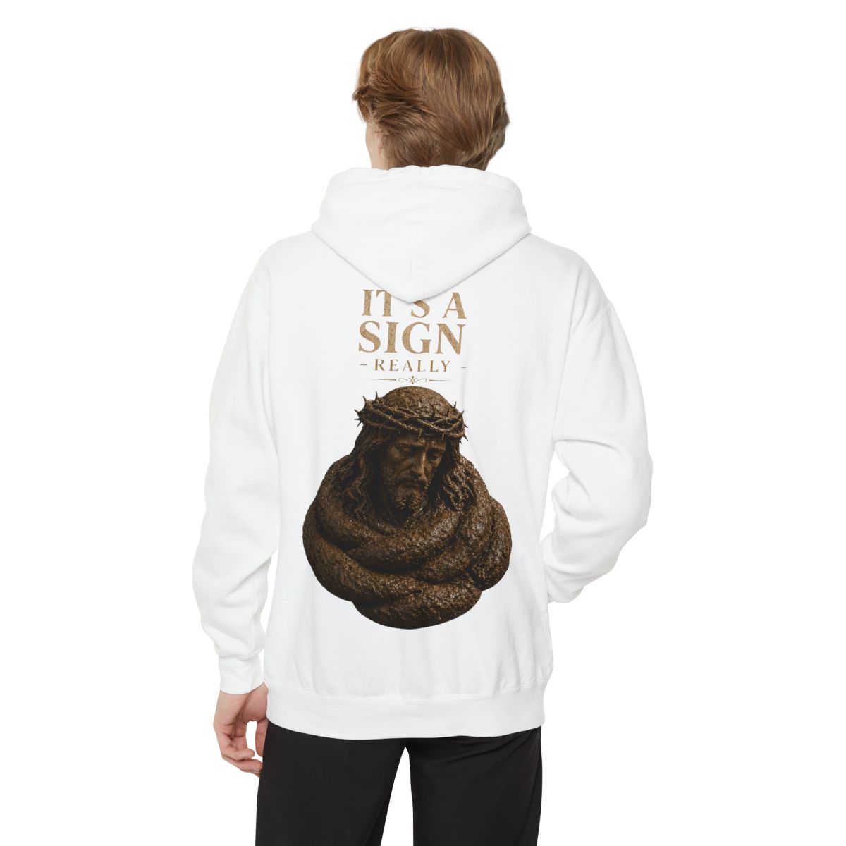Color: White | Good Book Series It's a Sign - Really Garment-Dyed Hoodie