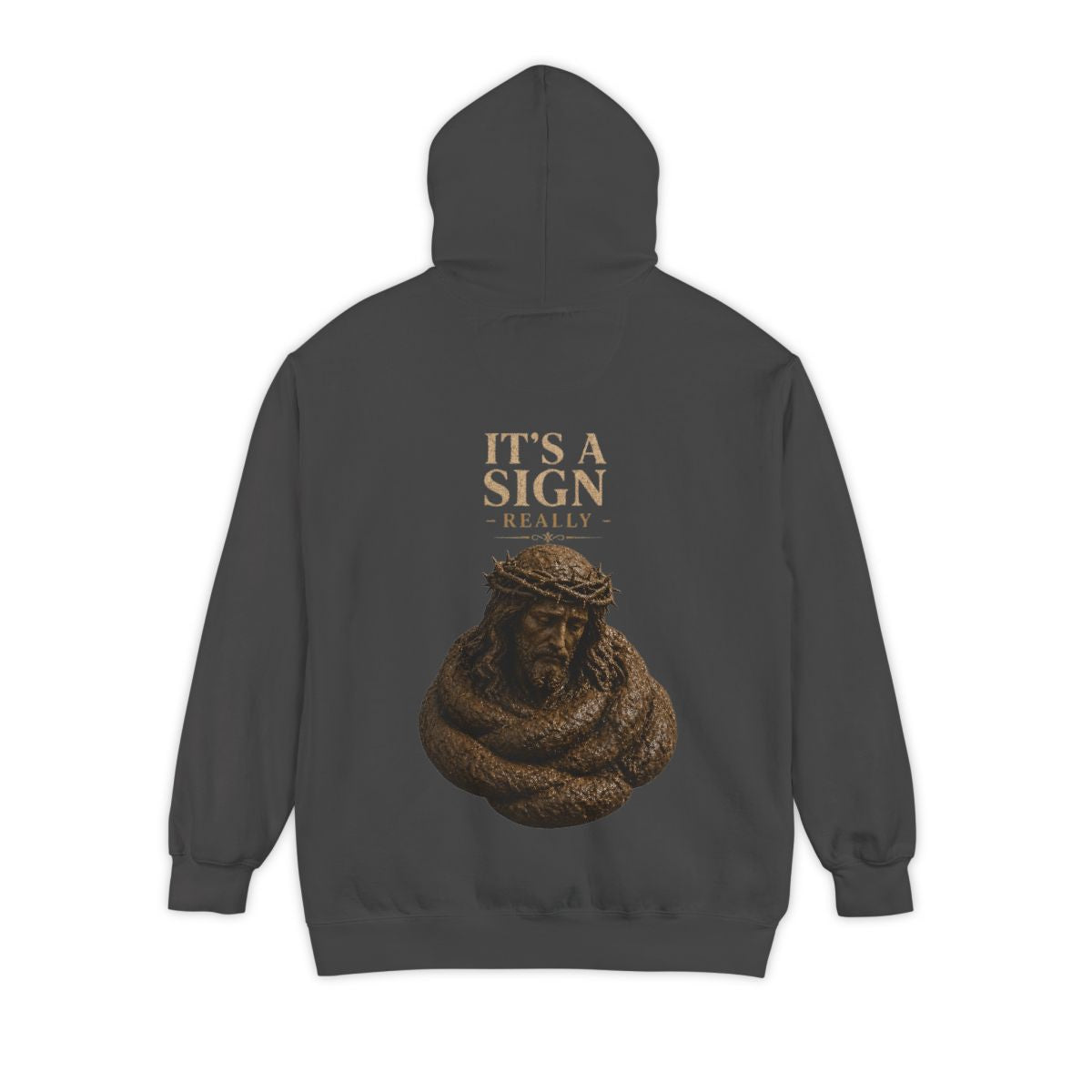 Color: Pepper | Good Book Series It's a Sign - Really Garment-Dyed Hoodie