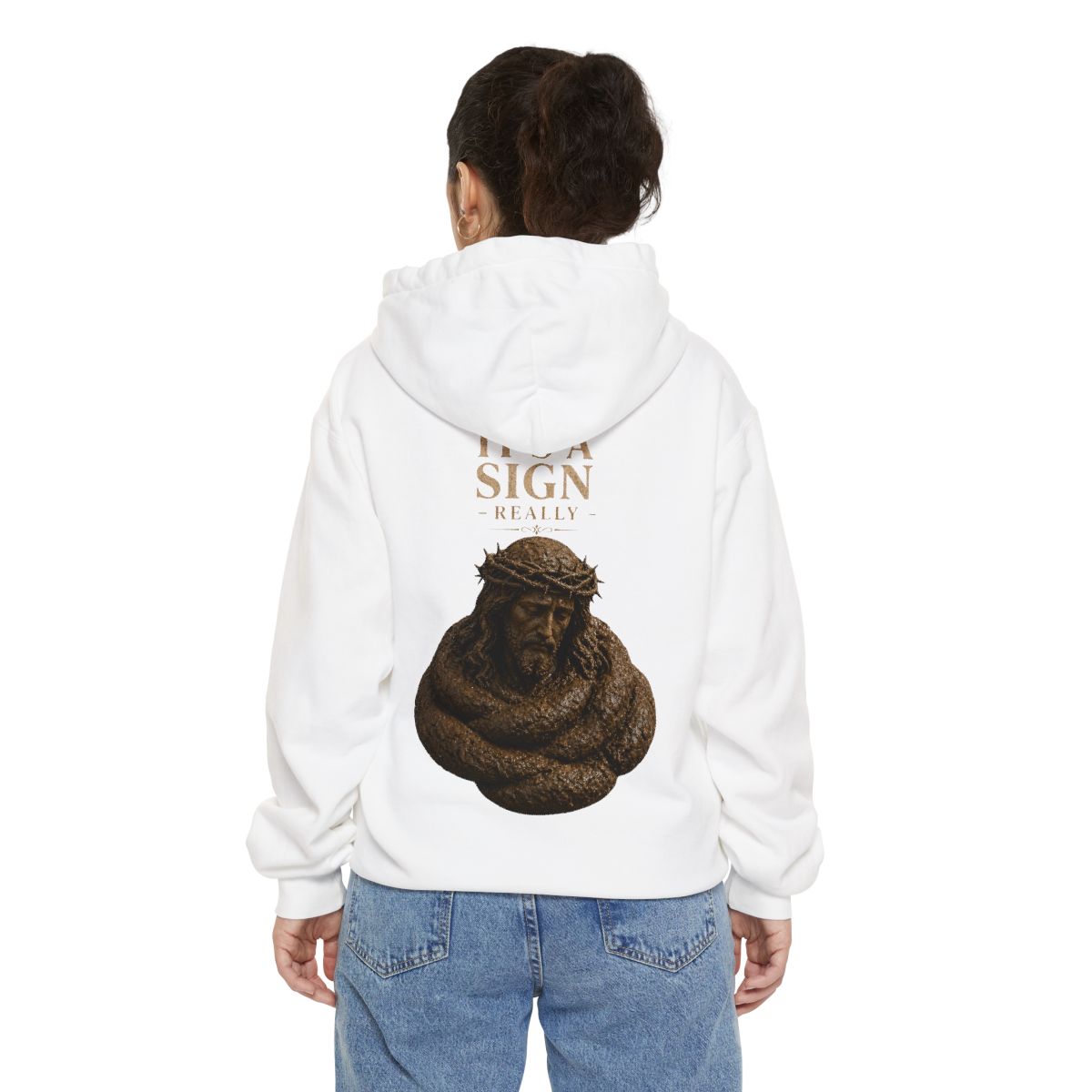 Color: White | Good Book Series It's a Sign - Really Garment-Dyed Hoodie