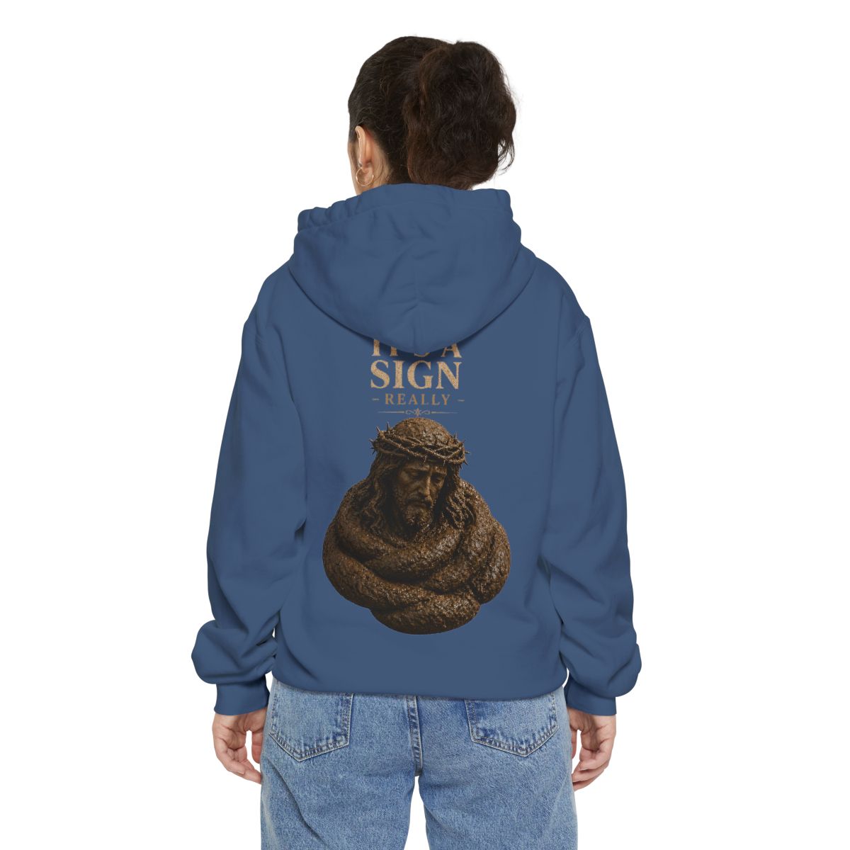 Color: True Navy | Good Book Series It's a Sign - Really Garment-Dyed Hoodie