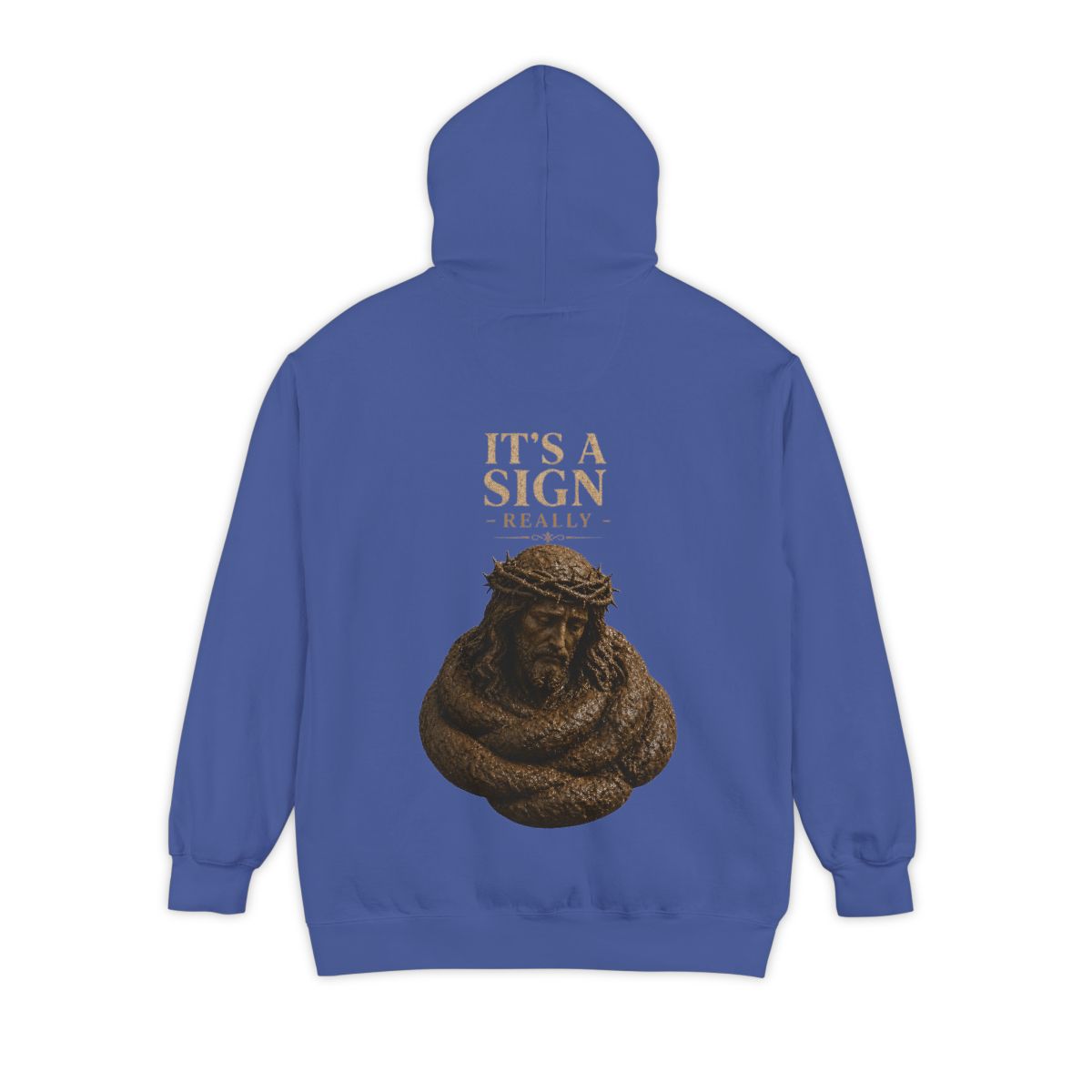 Color: Flo Blue | Good Book Series It's a Sign - Really Garment-Dyed Hoodie
