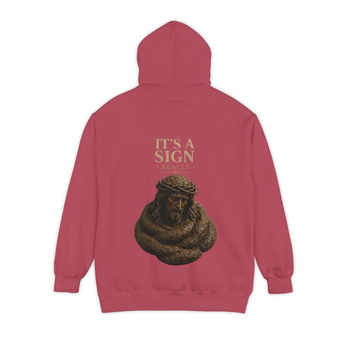 Color: Crimson | Good Book Series It's a Sign - Really Garment-Dyed Hoodie