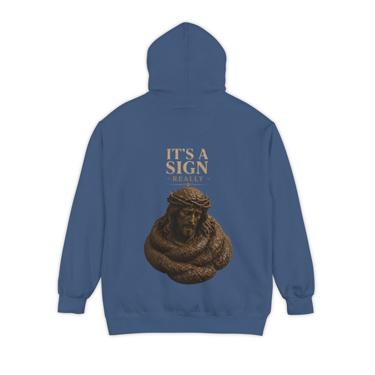 Color: True Navy | Good Book Series It's a Sign - Really Garment-Dyed Hoodie