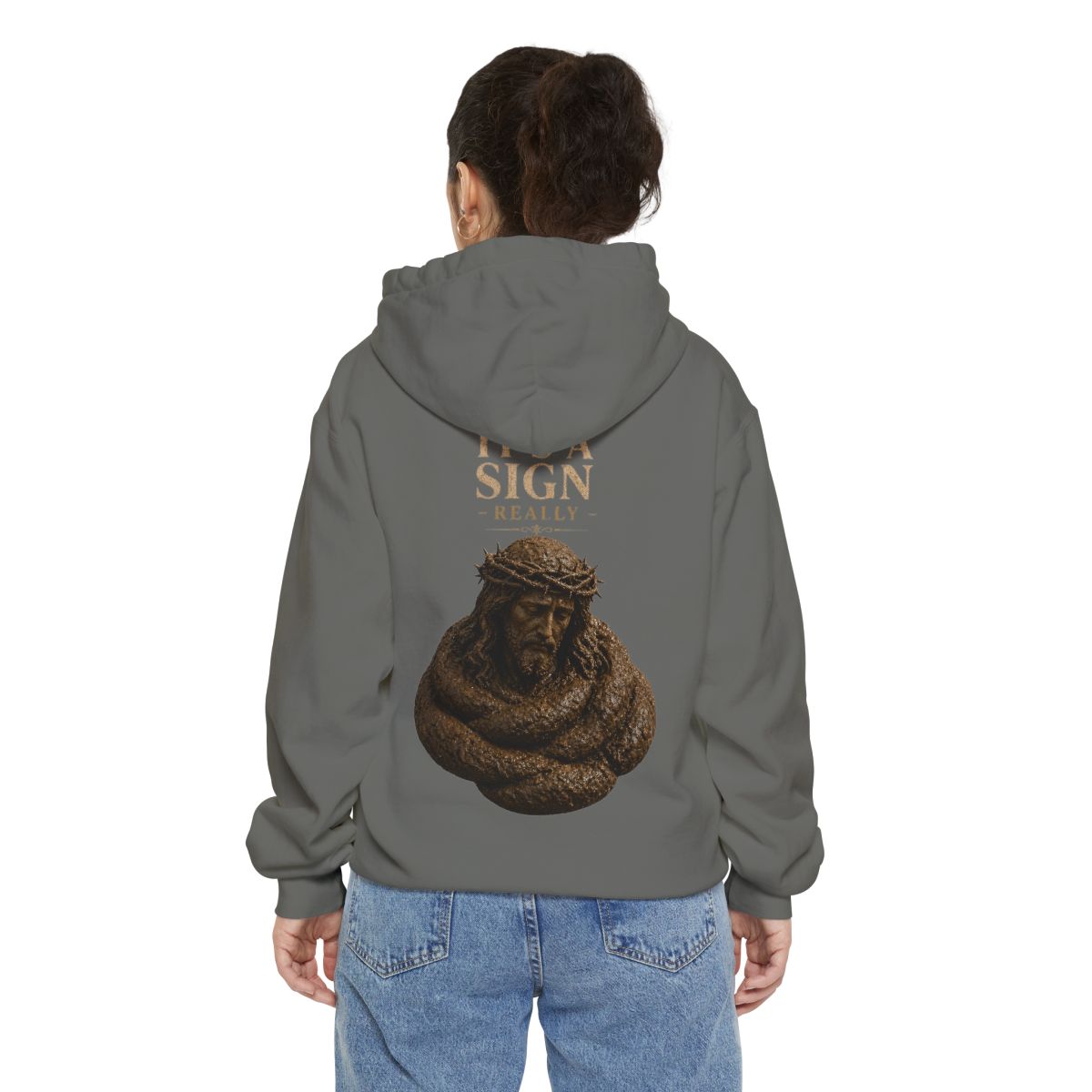 Color: Grey | Good Book Series It's a Sign - Really Garment-Dyed Hoodie