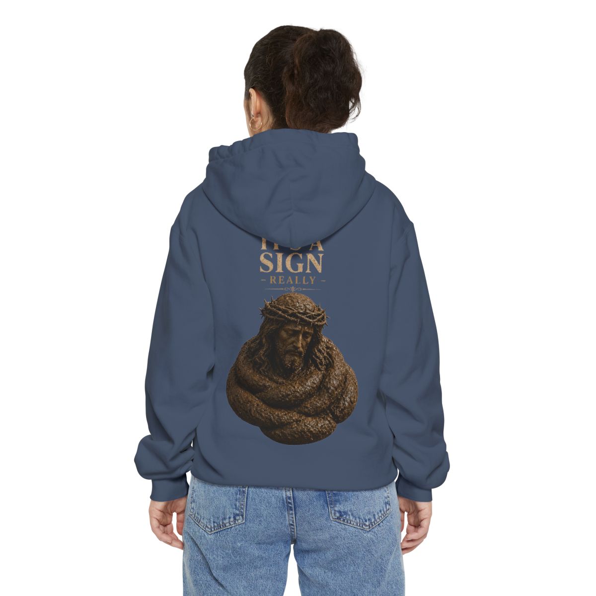 Color: Denim | Good Book Series It's a Sign - Really Garment-Dyed Hoodie