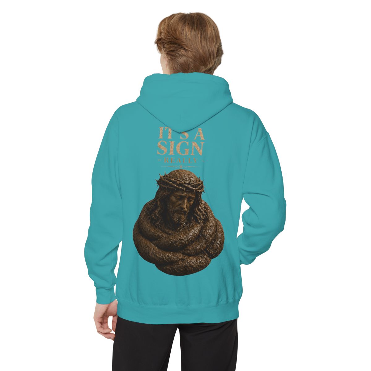 Color: Seafoam | Good Book Series It's a Sign - Really Garment-Dyed Hoodie