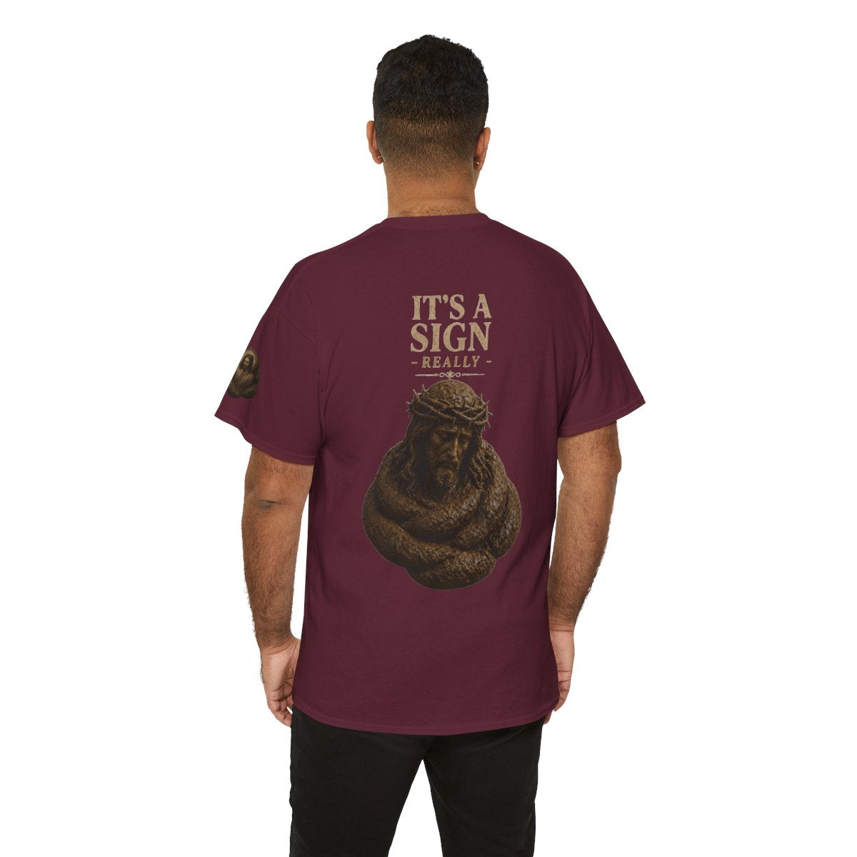 Color: Maroon | Good Book Series It's a Sign - Really Premium Graphic Tee