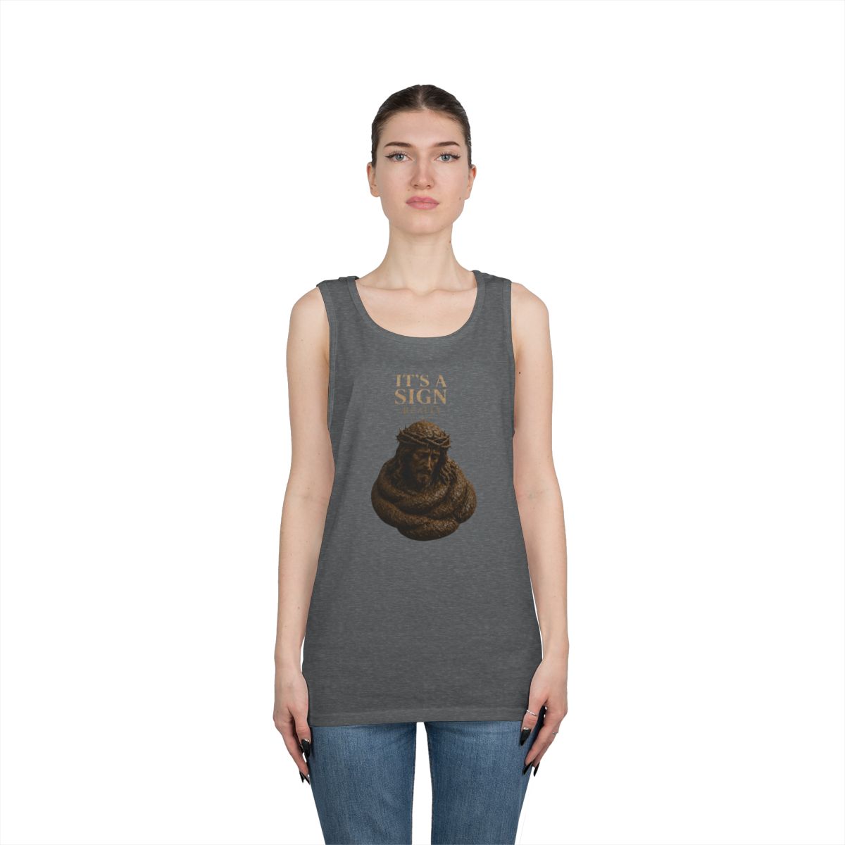 Color: Graphite Heather | Good Book Series It's a Sign - Really Tank Top
