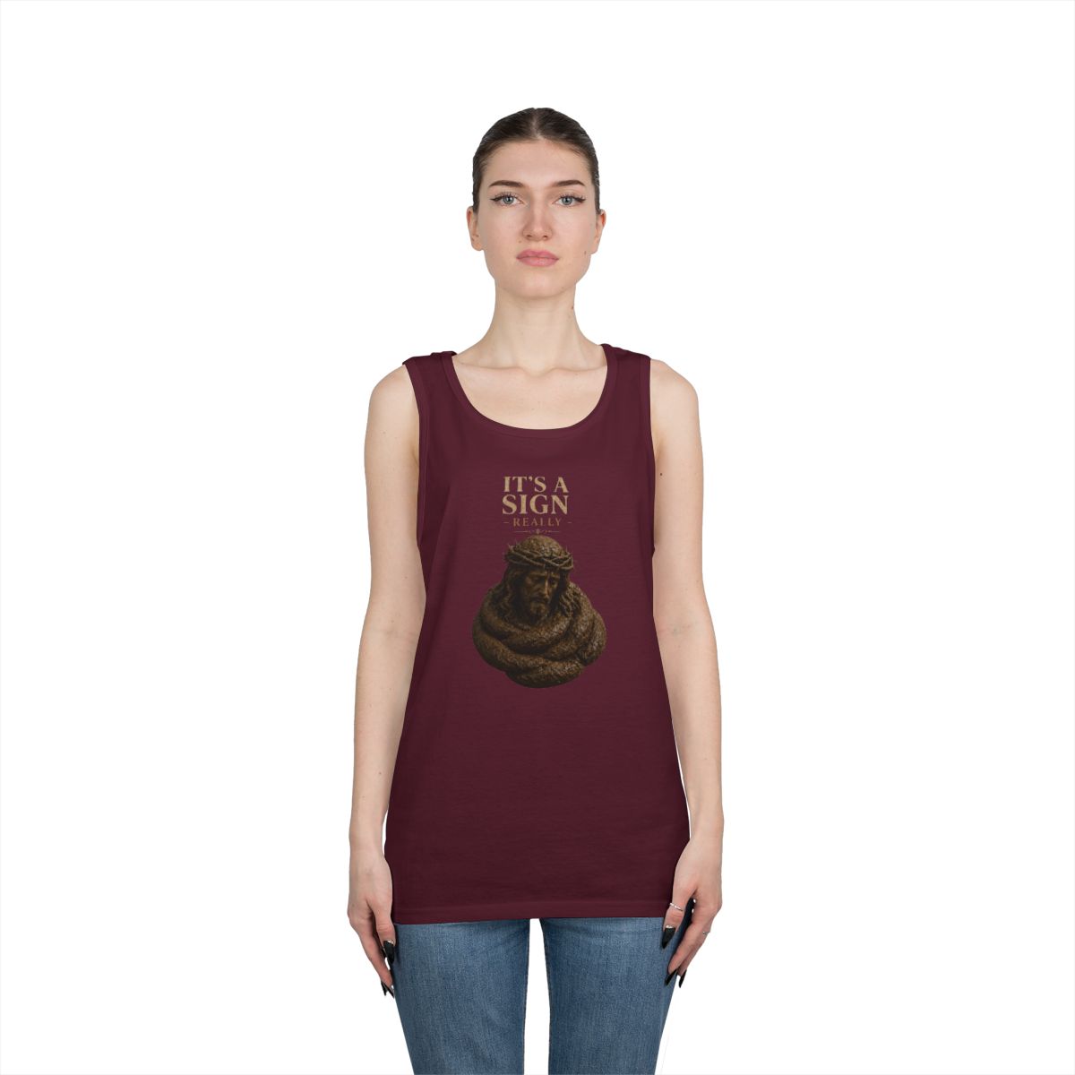 Color: Maroon | Good Book Series It's a Sign - Really Tank Top