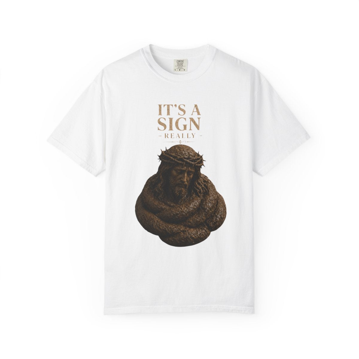 Color: White | Good Book Series It's a Sign - Really Unisex Garment-Dyed Tee