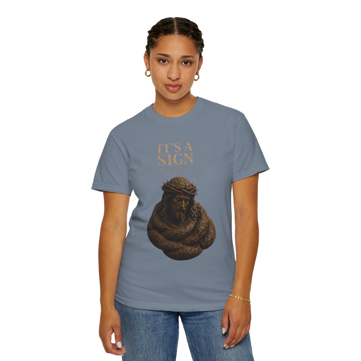 Color: Blue Jean | Good Book Series It's a Sign - Really Unisex Garment-Dyed Tee