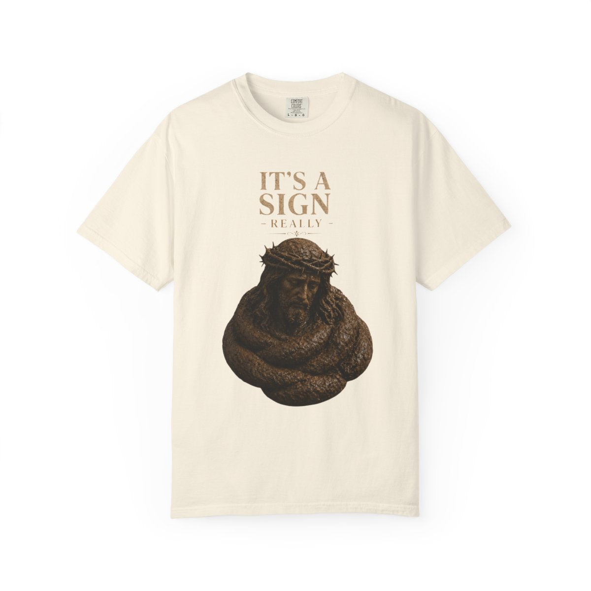 Color: Ivory | Good Book Series It's a Sign - Really Unisex Garment-Dyed Tee