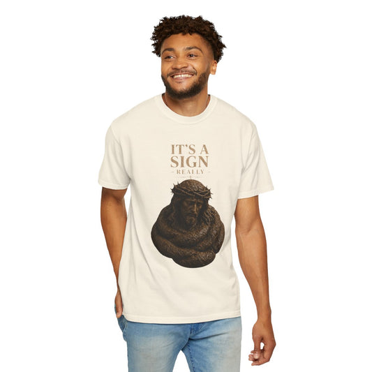 Color: Ivory | Good Book Series It's a Sign - Really Unisex Garment-Dyed Tee